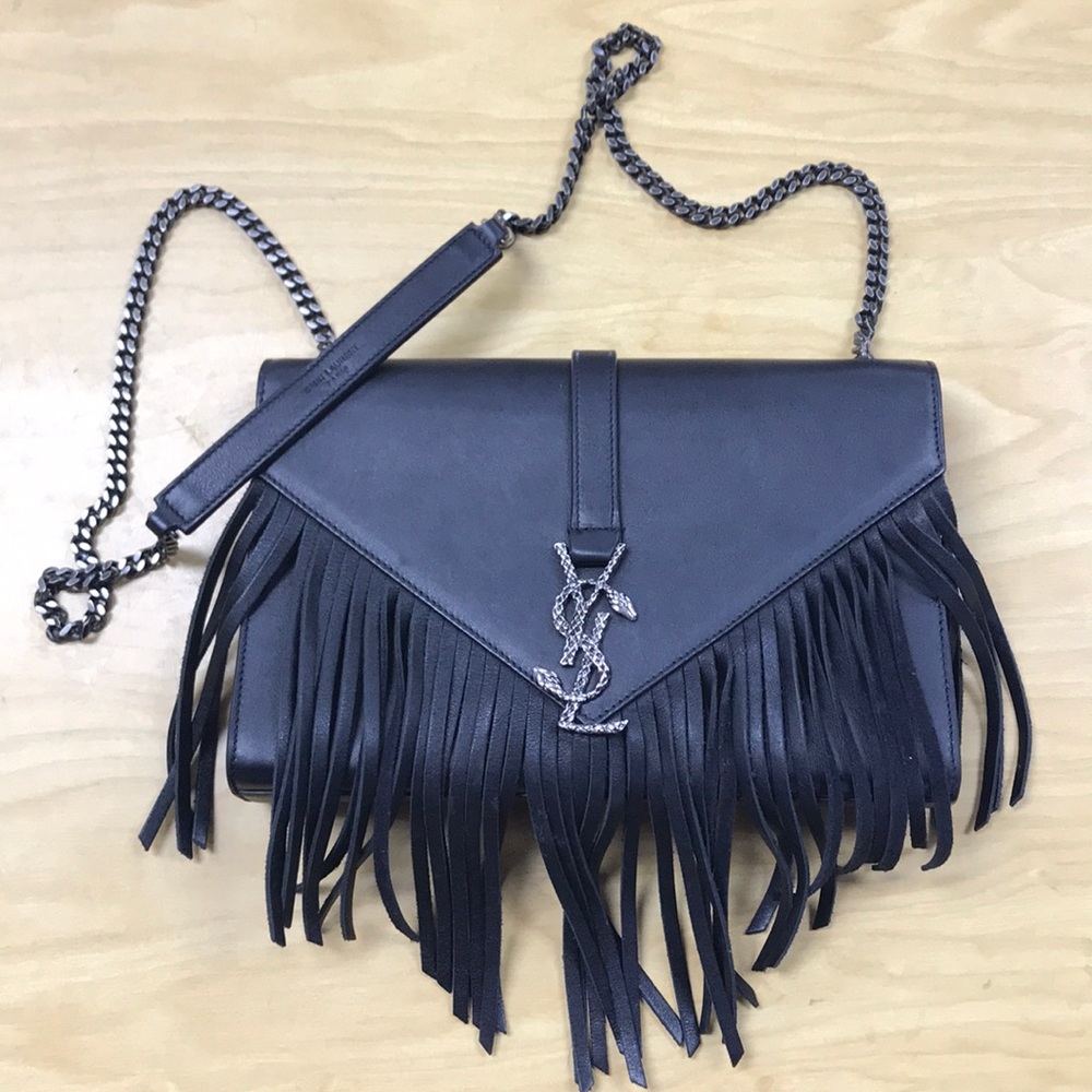 Saint Laurent large snake monogram crossbody